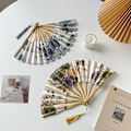 Miniatyrbillede 3 af 8: Stilfuld Silke Vifte Foldevifte Bryllups Vifte Kunst Gaver Dans Hånd F Gray B