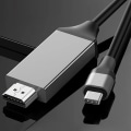Miniatyrbillede 6 af 8: 4K 1080P USB 3.1 Type C til HDMI-kompatibelt adapterkabel USB-C red