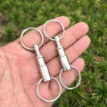 Miniatyrbilde 4 av 8: Dobbel Avtagbar Nøkkelring Sølv Avtagbar Nøkkelring Quick Relea 1pc