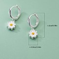 Miniatyrbillede 6 af 6: 1 Par nye Simple e Daisy Flower Pendant Stud øreringe til kvinder