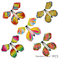 Miniatyrbillede 1 af 8: 10 stk Magic Flying Butterflies Wind Up Toy In The Sky Bogmærke 5