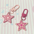 Miniatyrbilde 6 av 8: e Pentagram Anheng Nøkkelring Girl Students Star Nøkkelring Bakp Black