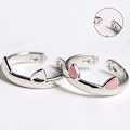 Miniatyrbilde 4 av 8: Fashion e Cat Ear Open Justerbar Fingerring For Damesmykker C