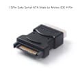 Miniatyrbilde 1 av 5: 15Pin Sata Serial ATA hann til Molex IDE 4 pins hunn M-F Hard D