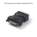 Pikkukuva 1 / 5: 15-nastainen Sata Serial ATA uros - Molex IDE 4-nastainen naaras M-F kova D