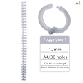 Miniatyrbilde 1 av 8: 30 hull plastspiralringer for A4-papirnotebook-skrivesaker A8