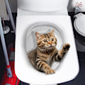Pikkukuva 1 / 8: Vedenkestävä wc-kannen tarra Uutuus Creative Funny Toile A4