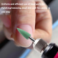 Miniatyrbilde 8 av 8: Gummi Silikon Fresing ter Nail Drill Bit hine Manicure Nail B White