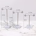 Miniatyrbillede 5 af 5: Metal smykker Display Stand Sort Klar Akryl Stud Ørering Ho Clear L