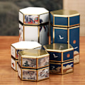 Miniatyrbilde 2 av 8: Hexagonal Tinplate Oppbevaringsboks Lufttett Beholder Tankveske for StyleE S