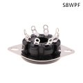 Miniatyrbilde 1 av 5: 8Pin Bakelitt Rør Sokkel Base S8WPF Bakelitt Forgylt For KT88 6 S8WPF