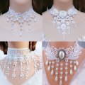 Pikkukuva 2 / 8: Vintag Classic Gothic Lace Choker Naisten Musta Crystal Pend A
