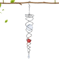 Miniatyrbillede 8 af 8: Sun Catcher Wind Spinner Dekorativ Spiral Spiral Wind Spinner Light blue