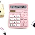 Miniatyrbillede 2 af 5: 12 cifre elektronisk regnemaskine Desktop regnemaskiner Hjemmekontor Pink