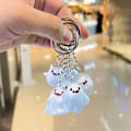 Miniatyrbilde 3 av 8: e Liten Spøkelse Resin And Duck Nøkkelring For Kvinner Nøkkelring Veske Charm A3