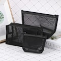 Miniatyrbillede 3 af 5: Mesh Makeup Case Organizer Opbevaringspose Lynlås Toiletartikler Rejse 2(triangle large)