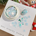 Miniatyrbilde 1 av 8: Julepynt Tips Snøfnugg Neglepaljetter Neglekunst Glitter A3