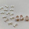 Miniatyrbillede 3 af 8: 20 STK/Taske French Pearl White Sløjfe Nail Charm Elegant Sløjfe DIY Nai