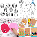 Miniatyrbillede 2 af 5: 1 Sæt Polymer Clay ters til øreringe Rustfrit stål ter DIY 18pcs
