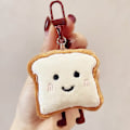 Pikkukuva 6 / 8: Toast Bread Avaimenperä Cartoon Pehmo Doll Riipus avaimenperä Char