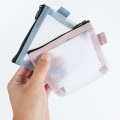 Miniatyrbilde 5 av 5: Clear Mesh bærbare minimyntposer Oppbevaringsveske Liten sminkekasse Pink
