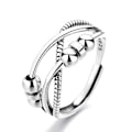 Miniatyrbilde 5 av 5: Ring Justerbar Åpning Fidget Ring Med Perle Smykker Ring A4