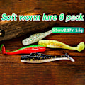Miniatyrbilde 2 av 8: Luya Maggot Soft Agn Soft Worm 6 Stk 5,5Cm/1,6G Agnfiske Dark green