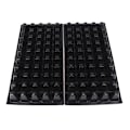 Miniatyrbillede 8 af 8: 2 stk. 50 cellers plantespirer bakker i plast til spiring af frø - sorte Black