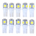 Miniatyrbild 8 av 8: 10 st White T10 Wedge 5-SMD 5050 5W5 LED-nummerskyltslampor