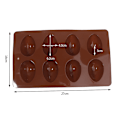 Miniatyrbillede 2 af 8: DIY 8 ægformede påskeæg silikone bageform kage chokolade Coffee