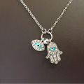 Miniatyrbild 4 av 6: Fatima Palm Halsband Evil Eye Hamsa Hand Chain Pendant smycken Gold