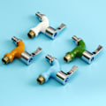 Miniatyrbild 4 av 8: 4 färger kran 1/2" hane väggmonterad tvätthinna kran Balc Green