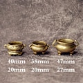 Miniatyrbillede 7 af 8: Messing Lomme Lotus Jiuding Røgelse Brænder Hul Røgelse Mini I A6