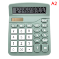 Miniatyrbillede 1 af 5: 12 cifre elektronisk regnemaskine Desktop regnemaskiner Hjemmekontor Green