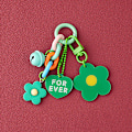 Pikkukuva 1 / 8: Creative Candy Color Flower Heart Riipus avaimenperä ja avaimenperä Ba Green