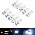 Miniatyrbild 6 av 8: 10 st White T10 Wedge 5-SMD 5050 5W5 LED-nummerskyltslampor