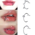 Miniatyrbillede 2 af 8: 1 Stk Rustfrit Stål Næse Ring Bøjle Septum Ringe C Clip Lip Rin A3