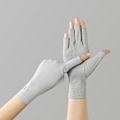 Miniatyrbilde 1 av 8: Bomull Sommer Kvinner Tynn blonder Dew Halvfinger Riding UV Beskytt Gray