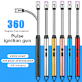 Miniatyrbild 3 av 7: USB Touch Lighter Arc Pulse Ignition vindtät tändare för kit Red