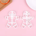 Miniatyrbillede 7 af 8: 1 stk Christmas Gingerbread Man Cookie ters DIY Plastic Cartoon P A