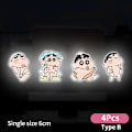 Miniatyrbillede 7 af 8: Lysreflekterende farveblyant Shin-Chan Cattoon Car Sticker e Waterpr A2
