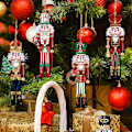 Miniatyrbilde 2 av 8: 12/24/36 stk Jule-Nøtteknekker Trepyntsett Jul 12PCS