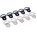 Miniatyrbillede 8 af 8: 10 stk. rustfrit stål, D-form, trækkrog binde-ankre ring I Silver
