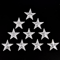 Miniatyrbillede 1 af 8: 10 STK Sølvstjerner Broderede Badges Stryg Patches Motiv App