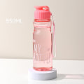 Miniatyrbild 1 av 8: Transparent vattenflaska Portabel sportkopp för att dricka 550ml Pink