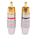 Miniatyrbilde 8 av 8: 2 stk RCA hannkontakt Non Loddeplugg Adapter For o Kabelplus 2Pcs