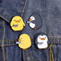 Miniatyrbilde 2 av 8: dvs. Killer Emalje Pins Chick Little Penguin Dolk Brosjer Lap A4