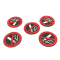 Miniatyrbilde 3 av 5: 1/5 stk No Car Stickers Styling Round Red Sign Vinyl Sticker Us 5pcs