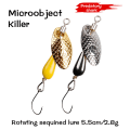 Miniatyrbild 2 av 8: Roterande spinnersked Fiskedrag Konstgjorda metallpalljetter Ba A
