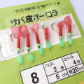 Miniatyrbillede 4 af 7: Bionic Red Skin String Hooks Marusei Red Skin Shrimp Hooks Gum 4#